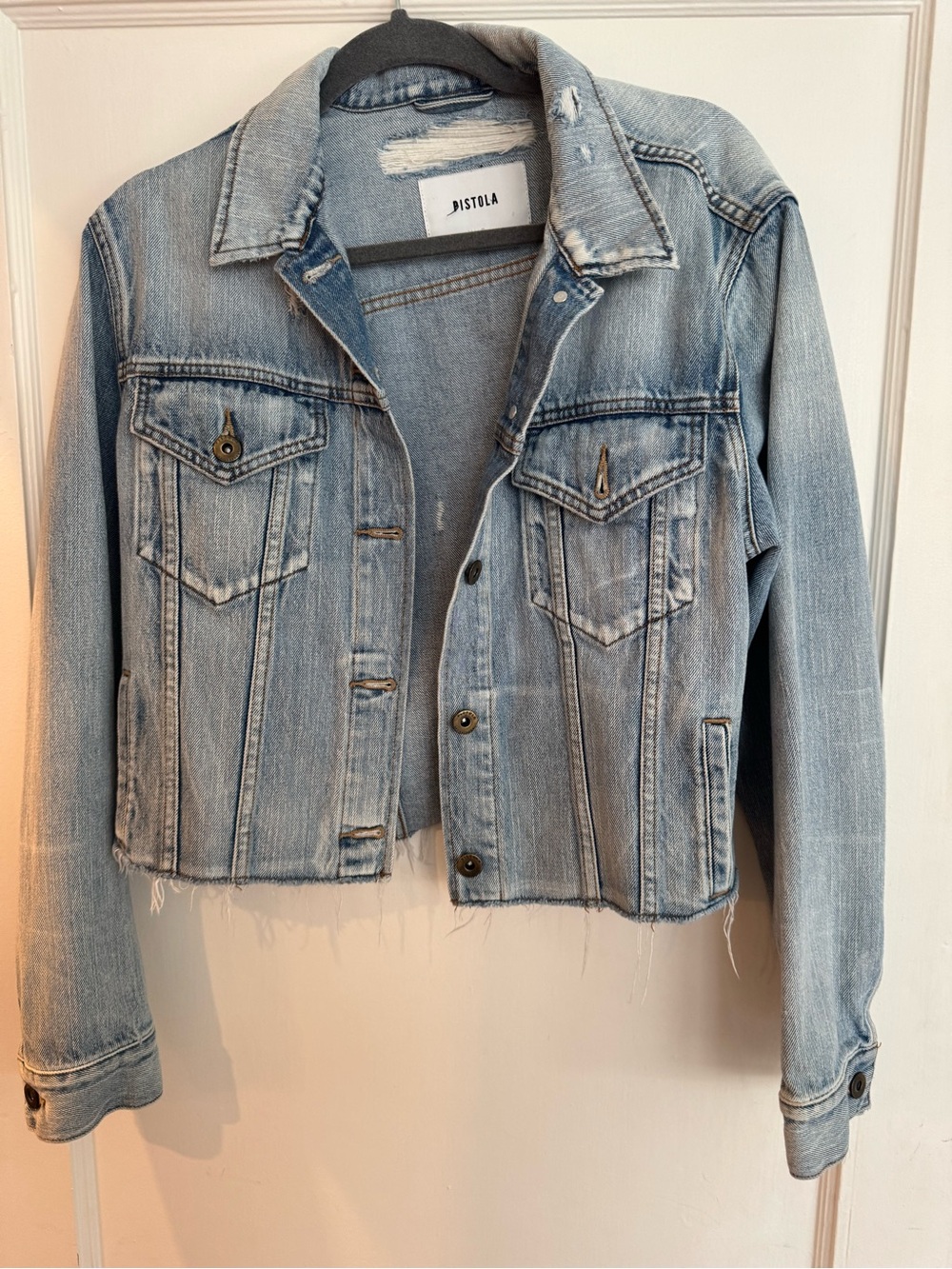 Pistola Cropped Denim Jacket